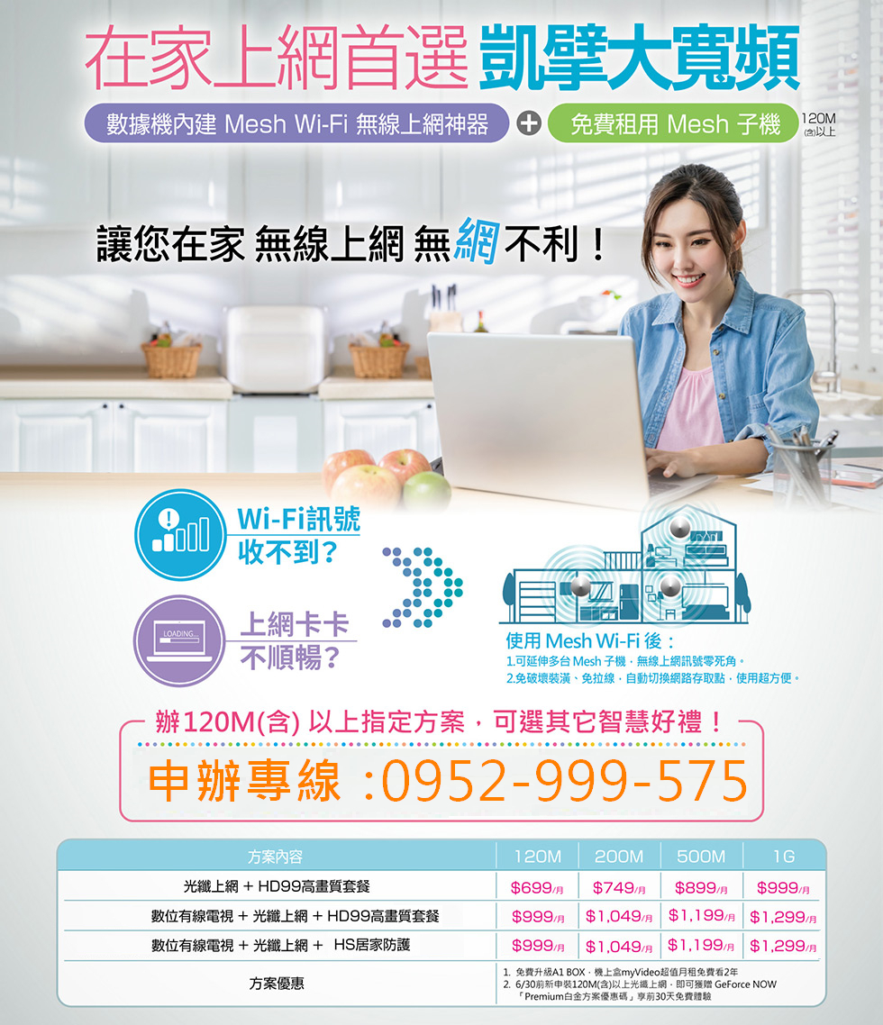 凱擘大寬頻 數位有線電視第四台服務網0952 999 575